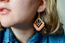 Load image into Gallery viewer, Terracotta Lotus Diamond Earrings
