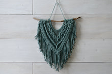Load image into Gallery viewer, Neutral Blue/Green Natural Driftwood Macrame Wall Hanging

